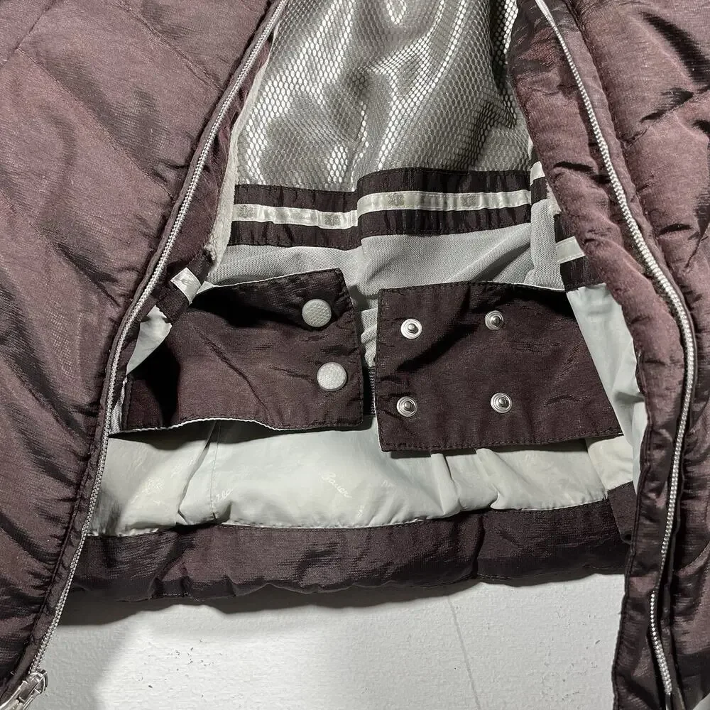 Eddie Bauer Maroon Goose Down Puffer Jacket 550 Fill Power Small